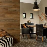 Wallart planches d'aspect de bois chêne naturel marron sellerie 432695_4