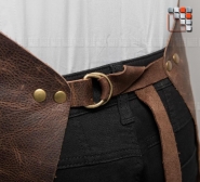 Tablier cuir Patagon - 100% cuir premium - Sangles amovibles et réglables - Double poche XL_4