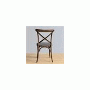 Bolero - chaises en bois patiné avec dossier croisé noyer (lot de 2)_4