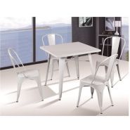 Chaise de terrasse - style vintage - acier - usage intérieur/extérieur - empilable - plusieurs couleurs_4