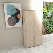 Grande armoire à portes battantes TAK - Mobel Linea - Acacia clair_0