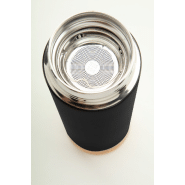 Thermos double paroi en inox - infuseur à thé - dessous en liège - 450 ml_4