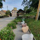 Banc en béton Cuc modulaire avec assise en ciment blanc ou gris Green Seal - 65 x 55,6 x 57 cm_4