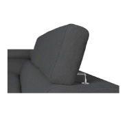 Canapé d'angle méridienne droite RINO convertible avec coffre - tissu gris graphite - pieds laqués noir - 3 têtières réglables_4