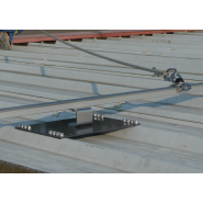 Rail de sécurité - Protection contre les chutes de hauteur - Aluminium anodisé avec chariot inox EN795 classe D_4