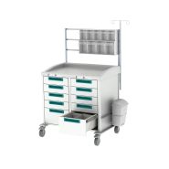 Chariot d'anesthésie et de soins intensifs - JETCART avec dispositif de verrouillage sécurisé et tiroirs modulables_4