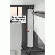 Bureau vague Sigma - Mobel Linea - Blanc 9010, 140, Acacia clair, Droite_4