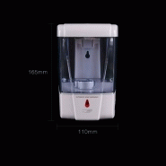 Distributeur de savon et shampoing automatique mural - 600 ml transparent ergonomique avec détecteur de mouvement_4