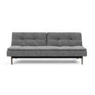 Innovation Living - Canapé design Dublexo Eik convertible en lit 210x115 cm - tissu Twist Charcoal - pieds en chêne fumé_4