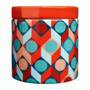 Isto - Boîte en faïence 11cm à motifs géométriques pop et rétro - Réf. 807314_4