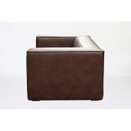 Canapé Hazou marron foncé 3 places - design chic et contemporain - dimensions L224 x H67 x P99 cm_4