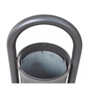 Corbeille publique Vercors 40 L - seau intérieur en tôle électrozinguée avec anses - courbes élégantes_4