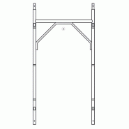 Échafaudage-cadre à douilles Condor - Hauteur 200 cm - Acier S235JR - Certifié EN12810_4