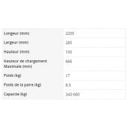 Trp699conf - Rampes pliables en aluminium - double barre de support - capacité 340-680 kg - 2200mm x 285mm_4