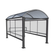 Abri pour chariot à toiture en voute - Profondeur 4000mm x l2330mm x h2600mm - TRADI - Le temple du mobilier_4