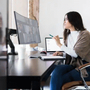 Ergotron HX Series 45-475-224 support d'écran plat pour bureau 124,5 cm (49