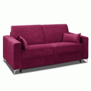 Canapé convertible express Jackson 140 cm - sommier lattes - tweed rose - matelas 16 cm_4