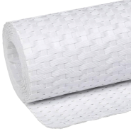 Vidaxl paravent de balcon blanc 400x80 cm résine tressée 156283_4