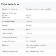 Electroroll 450 - chariot électrique - electroman - capacité de charge 300 kg_4
