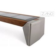 Mobilier connecté avec panneaux solaires autonomes et design moderne