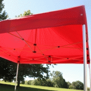 Tente pliante 3x3m rouge - Aluminium anodisé 40mm - Toit PVC 300g/m² traité anti-UV - Usage professionnel_4