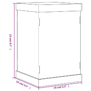 Vidaxl boîte d'affichage transparente 14x14x22 cm acrylique 154918_4