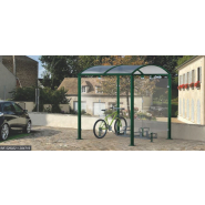 Abri vélos en voûte M - bardages en verre pour clarté et esthétisme - dimensions 2500 x 2635 x 2090 mm_4