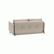 Canapé design convertible Cubed 02 Arms - Innovation Living - Lit 160x200 cm - Tissu Blida Sand Grey_4