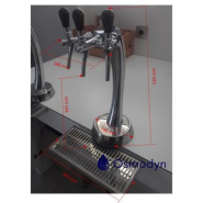 Colonne de distribution d'eau 3 voies en acier inoxydable avec égouttoir amovible_4