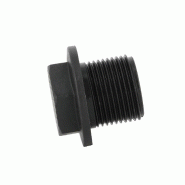 Bouchon Mâle Pas du Gaz - PP noir - sans joint - Mâle 3/4