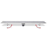 Vidaxl drain de douche linéaire 1030x140 mm acier inoxydable 142194_4