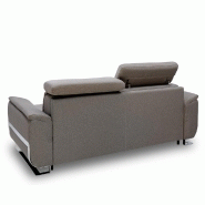 Canapé convertible express Réaumur 120cm - Sommier à lattes - Matelas 16cm - Tissu tweed gris_4