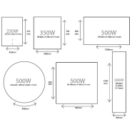 Miroir rond infrarouge 500W Fulkorn - radiateur design anti-buée et performant avec technologie nanotechnologique_4