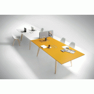 Table de réunion rectangulaire Pigreco Up- Martex - Oui, Jaune_4