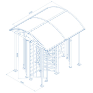 Tambour de contrôle d'accès, double de hauteur totale - ZX-ACS_4