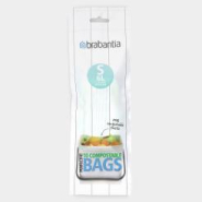 Sacs PerfectFit compostables Brabantia Code S (6 litres) - Rouleau de 10 sacs pour déchets organiques_4
