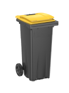 Conteneur 120 L - Bac roulant PEHD injecté - Fabrication Française - Norme EN 840 - Préhension frontale - 2 roues 200 mm_4