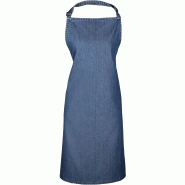 Tablier long à bavette - Plusieurs coloris disponibles - Modèle PR150 - Taille réglable - 65% polyester et 35% coton sergé_4