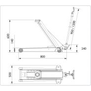 Dk40q/Dk60q - Crics rouleurs AC Hydraulic - Capacité 4,0/6,0 t - Idéal pour camions et machines agricoles_4
