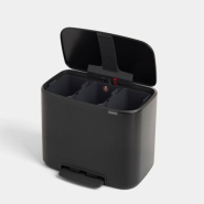 Poubelle à pédale Brabantia Bo - 3 x 11 litres - Matt Black - Tri sélectif avec style_4