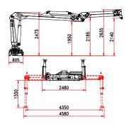 Grue auxiliaire R 110 ms2 - Bob Spa - capacité de levage 110 kNm - extension hydraulique 8,40 m_4