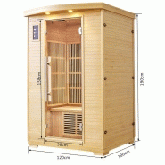 SAUNA INFRAROUGE NORDICA® CARBONE IR2 - (2 PLACES) 120X100_4