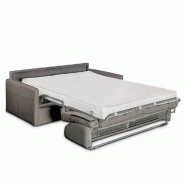 Canapé-lit Cube convertible express 140 cm - Matelas 16 cm en cuir vachette taupe clair_4