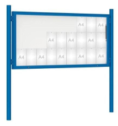 Vitrine extérieure peinte 75 sur poteaux - Affichage de 8 à 30 A4 - Plexi chocs - Système d'ouverture réversible_4