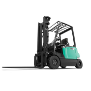 Chariot élévateur électrique compact Mitsubishi 3000 kg - 4 roues, 80 V, pneus pleins souples_4