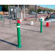 Potelet à mémoire de forme - A-Flex B - Plaque 160×160 mm - Fixation par 4 taquets métalliques_4