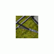 Table pliante 244 cm avec piétement noir et plateau blanc