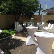 Housse de mange-debout blanche 110x80 cm - Traitée M1 - Élasthanne et polyester_4