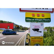 Panneau villes et villages fleuris - signalisation personnalisable avec 1 à 4 fleurs_4