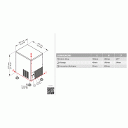 Machine à glaçons pleins 26 kg/24h réserve 6kg condenseur air Brema_4